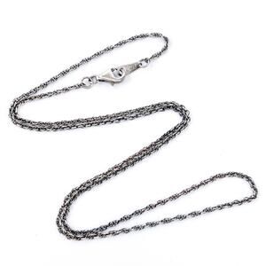 Vintage Sterling Silver 925 0.9mm Rope Chain Necklace 18.5”